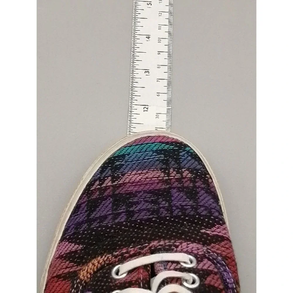 Vans Off The Wall Shoes Sneakers Womens Purple Pink Geometric 10 Casual Walking